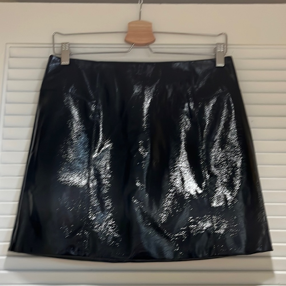 Black Pleather Skirt